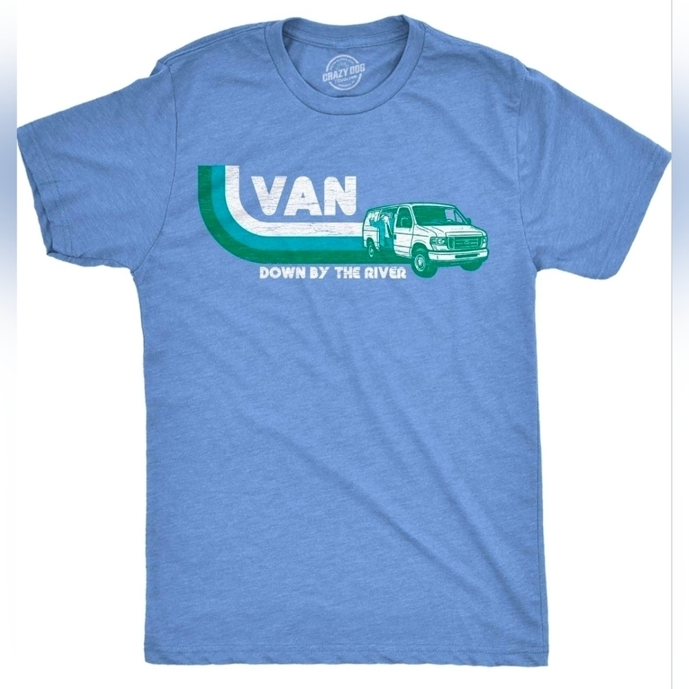 Van Down By The River Chris Farley Men's XL Graphic T-shirt. New Without Tags